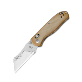 Kizer Uti Bear 2 Knife Brown Micarta, Bead Blasted SK5 / 50Cr15MoV by Azo (V3619JA7)