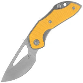 Bestechman Triassic Knife Yellow G10, Satin 14C28N by Denis Simonutti (BMK17B)