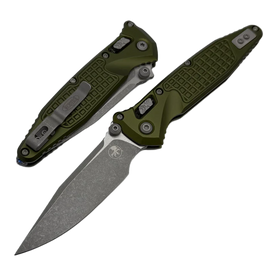 Microtech Socom Ram-Lok S/P-M Knife OD Green Frag Aluminum, Apocalyptic M390MK by Tony Marfione (160RL-10APFROD)