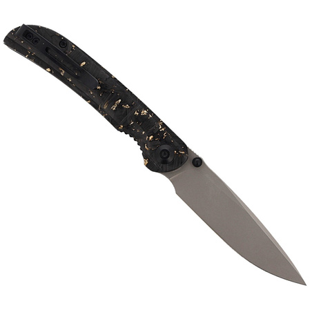 Nóż składany Civivi Imperium Shredded Carbon Fiber / Golden Shred, Stonewashed Nitro-V (C2106A)