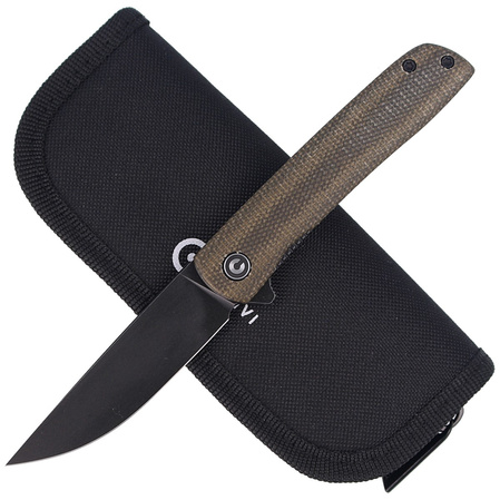 Nóż składany CIVIVI Bo Dark Green Micarta, Black Stonewashed Nitro-V by Brad Zinker (C20009B-6)
