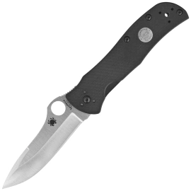 Spyderco Starmate Sprint Run Knife Black G10, Satin CPM 20CV by Bob Terzuola (C55G20CVP)