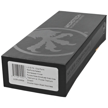 Nóż automatyczny Microtech LUDT Gen III S/E Marfione Select Purple Slab Side Titanium, Purple HW, Stonewashed M390MK by Tony Marfione (1135-10MS9)
