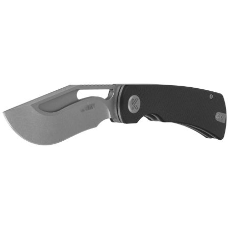 Kubey Gurkha  Knife Black G10, Beadblasted 14C28N by Johan Jordaan (KU397A)