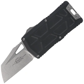 Microtech Exocet II Wharncliffe OTF Knife Black Aluminum, Stonewashed M390MK by Tony Marfione (1156-10)