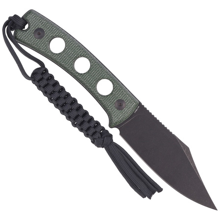 Nóż Sencut Waxahachie Green Micarta, Black Stonewashed 9Cr18MoV (SA11C)