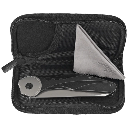 Nóż składany Bestech Excentric Black Stonewashed Titanium, Bead Blasted M390 by Kombou and TNT Knives (BT2412A)