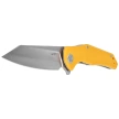 Kubey Flash KU158N Knife, Yellow G10, Satin San Mai M2
