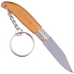 MAM Iberica Mini Pocket Knife with Key Ring Light Beech Wood, Inox HW, Satin 420 (2000-LW)