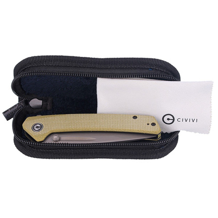 CIVIVI Keen Nadder Olive Micarta, Gray Stonewashed (C2021C)