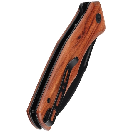 Sencut Watauga Cuibourtia Wood, Black Stonewashed D2 knife (S21011-4)