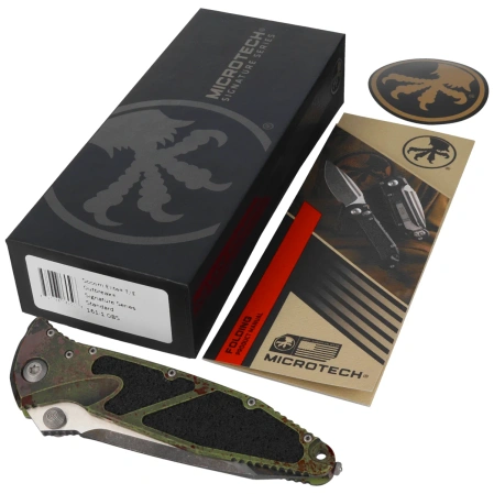 Nóż składany Microtech Socom Elite T/E-M Outbreak Aluminium, Stonewashed M390MK (161-1OBS)