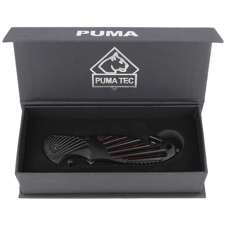 Nóż składany ratowniczy Puma TEC Black Aluminium, Black 420 (319911)