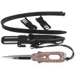 MAC Coltellerie Gunster Diving Knife Red Burlap Micarta, Satin MA5 by Moris Baroni (GNR11.RB)