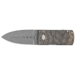 Maserin Daga 372/DG Knife Black-Gold Fat Carbon, Damascus Small Roses by Attilio Morotti