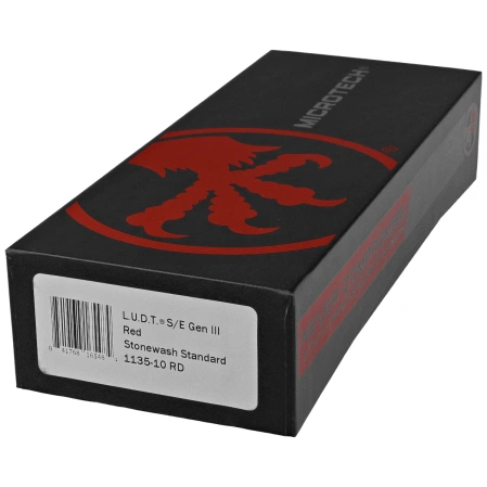 Nóż automatyczny Microtech LUDT Gen III S/E Red Aluminium, Stonewashed M390MK by Tony Marfione (1135-10RD)