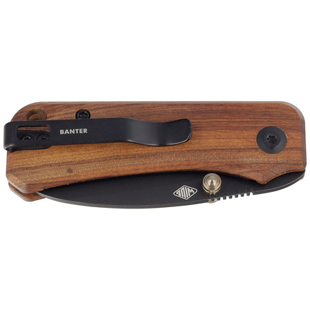 Civivi Baby Banter Cuibourtia Wood, Black Stonewashed Nitro-V by Ben Petersen (C19068SB-2)