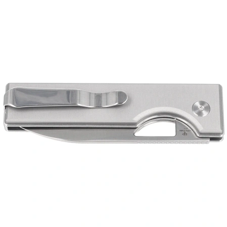 Kizer Little Ringbo Knife Gray Aluminum, Satin AEB-L by Matija Milović (V3708A1)