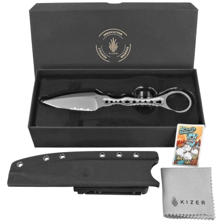 Kizer Defensor Knife Stonewashed Nitro-V by L.F. (ZX-FB02A2)