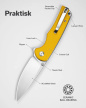 Nóż składany Sencut Praktisk Yellow G10, Satin 9Cr18MoV (S24019-2)