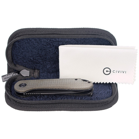 Nóż składany CIVIVI Elementum Flipper Green Micarta, Black Stonewashed (C907Z)