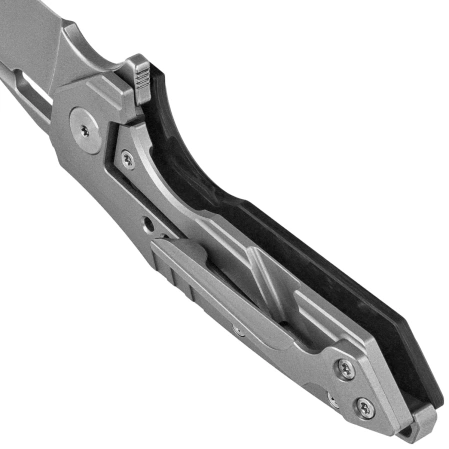 Nóż składany Bestech Nyxie 3 Grey Titanium / Marble Carbon Fiber, Bead Blasted / Stonewashed CPM S35VN by Todd Knife and Tool (BT2308C)