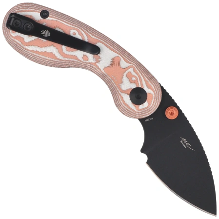 Kizer Microbe Knife Copper Foil G10, Black PVD 14C28N by Maksim Epifantsev (V2742A12)