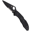Spyderco Delica 4 FRN Black/Black Blade CombinationEdge Knife (C11PSBBK)
