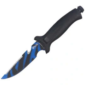 Nóż nurkowy Mac Coltellerie Aquatys Black PP-TPE, PTFE Blue Camo Nitro-B (AQT12-3.N)