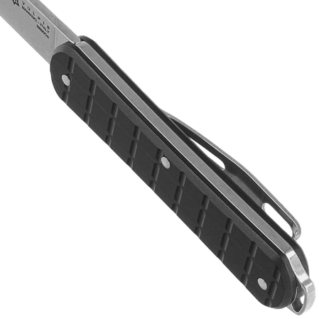 Scyzoryk Fox Vulpis Grenade Pattern Black Aluminium, Polished N690Co (FX-VPGP130 BK)