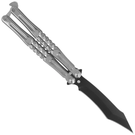 Martinez Albainox Balisong Knife Gray Steel, Black 3Cr13Mov (02285)