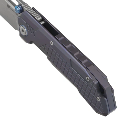 Nóż składany Remette RT-Cool Leopard Grilled Blue Titanium, Pearlescent M390 (RTKS-L)