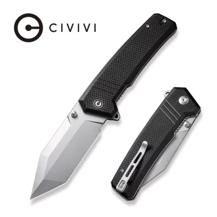 Civivi Knife Bhaltair Black Coarse G10, Stonewashed 14C28N (C23024-1)