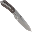 Remette RT-Meteor Knife Gray Titanium/Copper Carbon Fiber, Pearlescent M390 (RTPT-D)