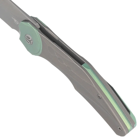 Bestech Excentric Knife Gray Titanium, Dark Bead Blasted/Stonewashed M390 by Kombou and TNT Knives (BT2412C)