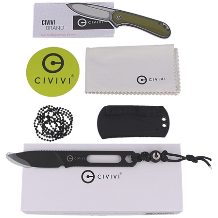 Nóż na szyję CIVIVI Minimis Neck Knife, Black Stonewashed by Ostap Hel (C20026-1)