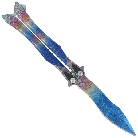 Martinez Albainox Balisong Knife 3D Rainbow Steel, 3D Rainbow 3Cr13Mov (02257)