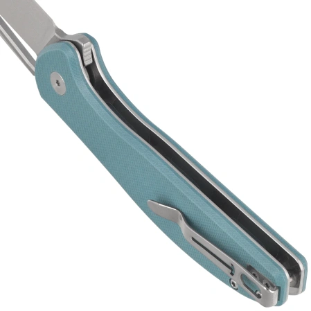 Bestechman Whalefin Knife Blue G10, Stonewashed / Satin D2 (BMK18B)