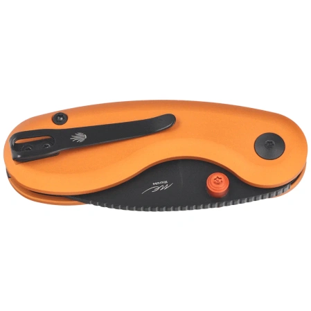 Kizer Microbe Knife Orange Aluminum, Black PVD 14C28N by Maksim Epifantsev (V2742A3)