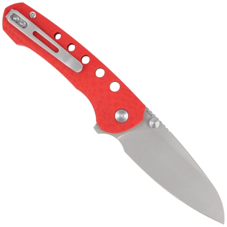 Remette BEE-R w/Titanium Toothpick Knife Red G10, Sandblasted 14C28N