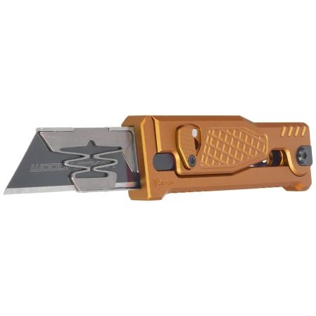 Reate EXO-U V2 Utility Knife Gold Diamond Pattern Aluminum, Stainless Steel