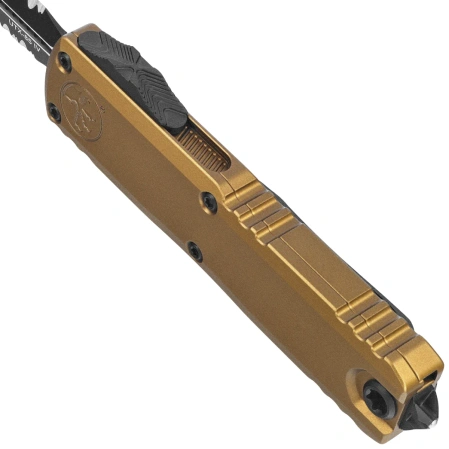 Nóż automatyczny OTF Microtech UTX-85 Gen IV D/E Tan Aluminium, Cerakote Black F/S M390MK by Tony Marfione (12324-D3TA)