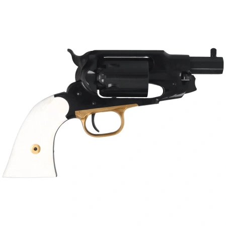 Pietta 1858 Remington New Model Army Snubnose Ivory Steel .44 revolver (RGAI44/3'')