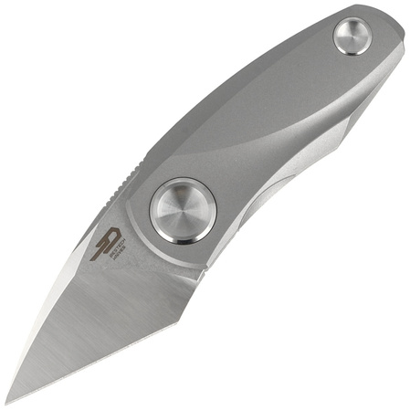 Bestech Tulip Frame Lock Knife Grey Titanium, Stonewashed / Satin M390 by Ostap Hel (BT1913A)