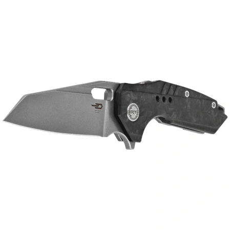 Bestech Nyxie 3 Knife Grey Titanium / Marble Carbon Fiber, Bead Blasted / Stonewashed CPM S35VN by Todd Knife and Tool (BT2308C)