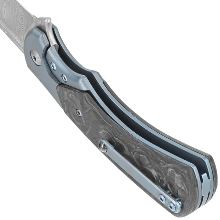 Nóż składany Fox 40th Anniversary Knife Marble Carbon Fiber, Damasteel DS93X Gysinge knife (FX-F2017 D)