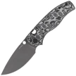 Kizer Glaux Knife Black Vortex Micarta, Gray Stonewashed PVD 14C28N (V3801A2)