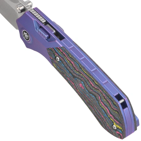 Nóż składany Remette Meteor Titanium/Ultimate Warrior Camo Carbon Fiber, Anodizing Pearlescent M390 (RTPT-UC)