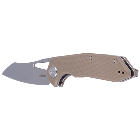 Nóż składany Kubey Knife New Vagrant Tan G10, Sandblast AUS-10 (KU291B)