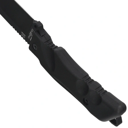 FOX Dino Tracker Knife Black Forprene, Black N690Co by Black Roc Knives (FX-9CM08 B)